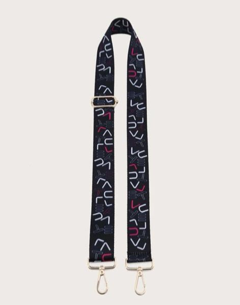 Letter Graphic Bag Strap