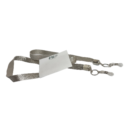 Leather Sunglass Strap - Silver