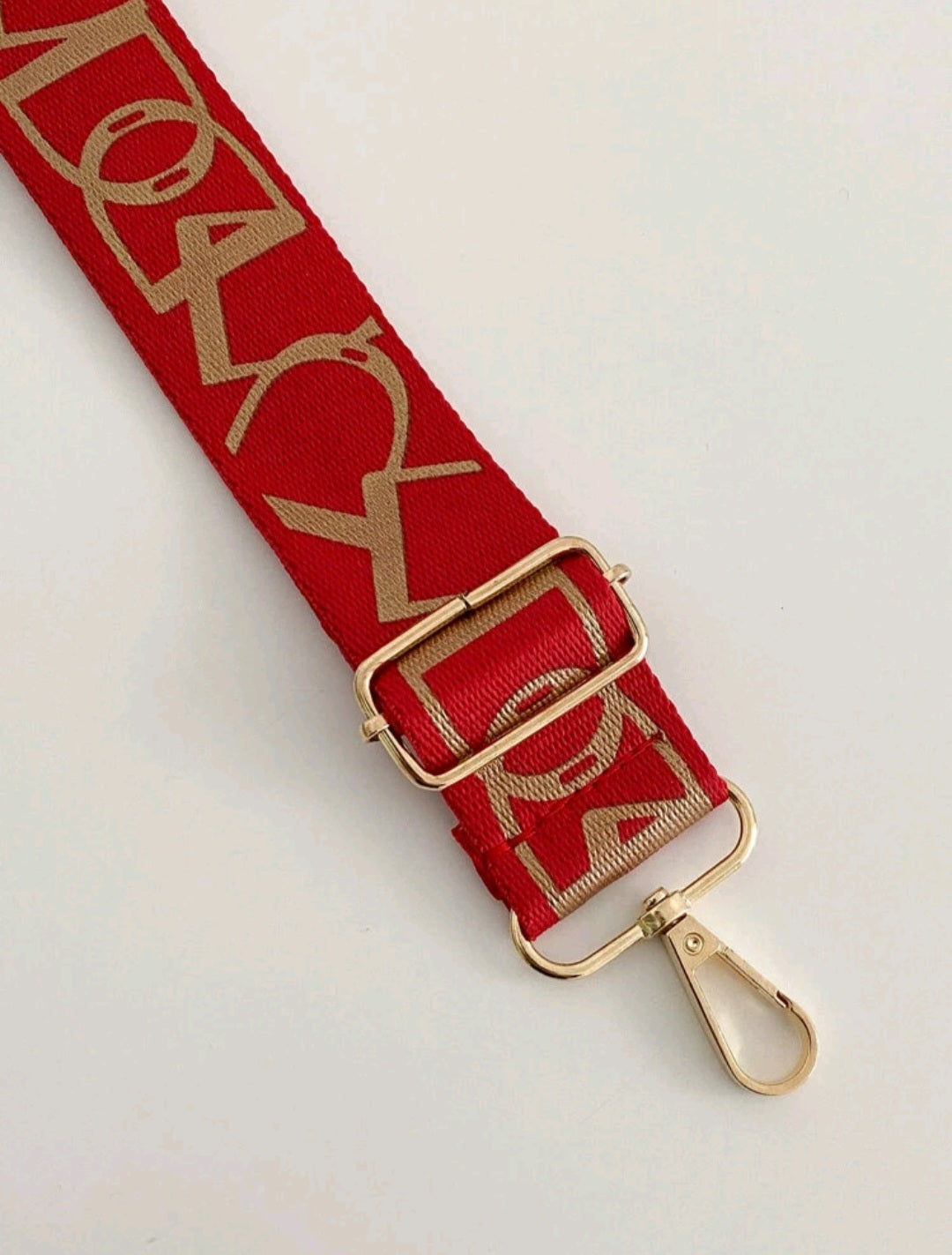 Red & Gold Graphic Bag Strap